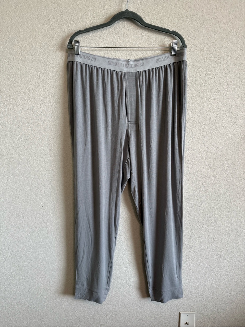 Duluth Trading Co Dang Soft Light Gray Men's Lounge Joggers Pants Micromodal XL